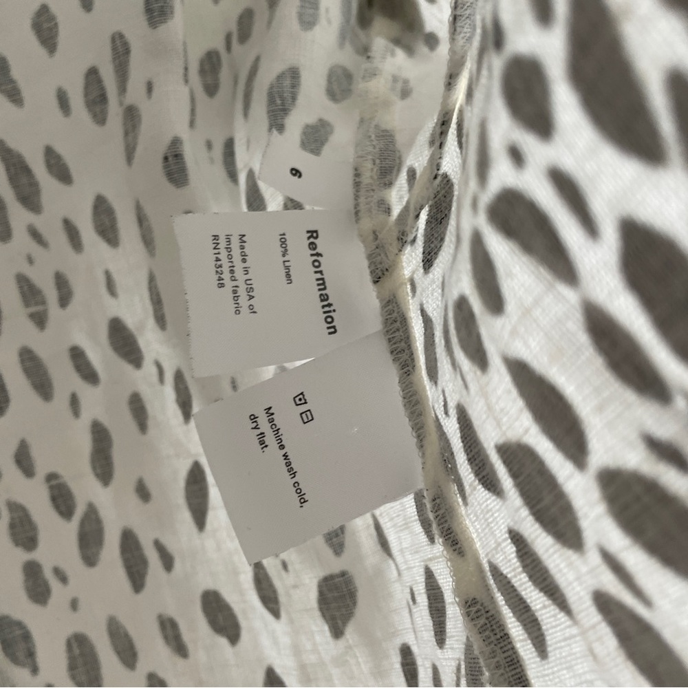 Reformation dalmation print corset Finnegan top size 6 - Picture 3 of 5